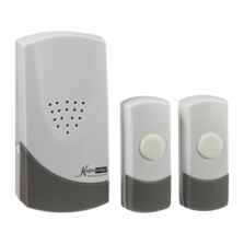Wireless Dual Entrance Door Chime Kit - White (100m Range)