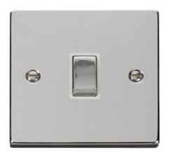 Polished Chrome 20A DP Switch - No Flex Out Ingot - With White Interior