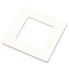 Screwless White Eurodata Media Outlet Plate - Single 2 Module 50mm x 50mm