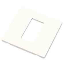Screwless White Eurodata Media Outlet Plate - Single 1 Module 25 x 50mm