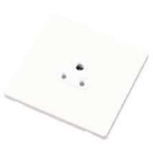 Screwless White Single Round Pin Socket Outlet - 2A 