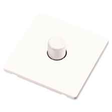 Screwless White Dimmer Switch - 1 Gang Single 1 x 400W