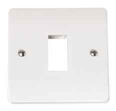 Mode White Build Your Own Light Switch - 1 Gang Single Empty plate