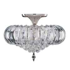 Chrome & Oval Glass Semi-Flush Chandelier Ceiling Light 