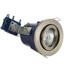 Satin Chrome Fire Rated Downlight Adjustable GU10  - Fitting