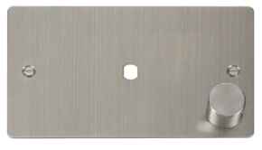 Flat Plate Dimmer Mounting Plate Unfurnished 1 Mod - Stainless Steel