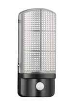 Epping PIR LED Exterior Wall Light - Black With Prismatic Diffuser And Built-In PIR