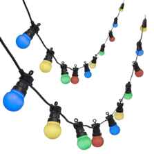 20 Coloured Xmas Lights LED Festoon Light String 14.5m - 1 Set
