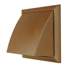 4" Inch Cowled Wall Vent 100mm	 - Brown