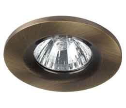 Antique Brass Fire Rated Downlight GU10 Fixed - Fitting
