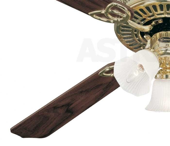 Westinghouse Monarch Trio Ceiling Fan with Light - 52" Polished Brass