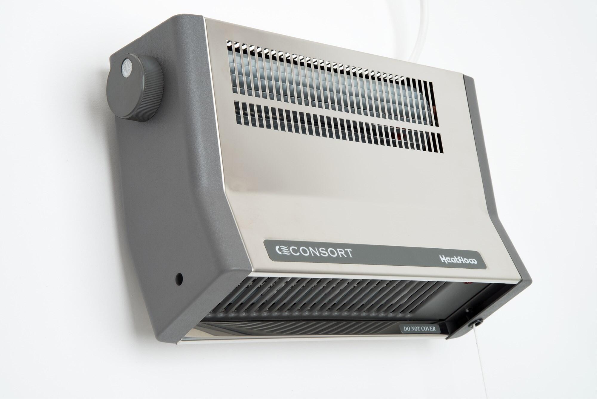 Bathroom Fan Heater Consort 2kW Stainless Steel 2KW with Thermostat