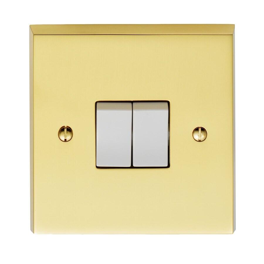 Victorian Polished Brass Light Switch 1 Gang 2 way