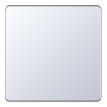 Screwless Polished Chrome Blank Plate - 1 Gang Single