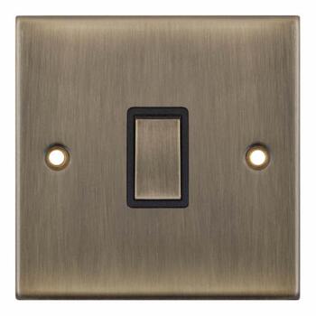 Slimline Antique Brass 20A DP Switch  - Without Neon