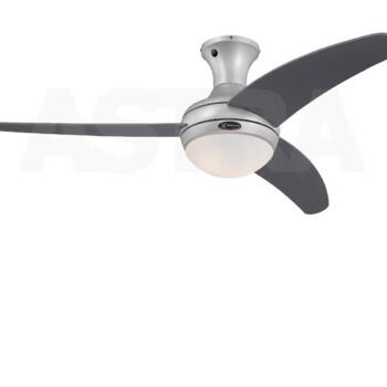 Industrial 142 cm/56-inch Three-Blade Indoor Ceiling Fan Silver Finish with Silver Steel Blades, Wal - 48" Brushed Aluminium