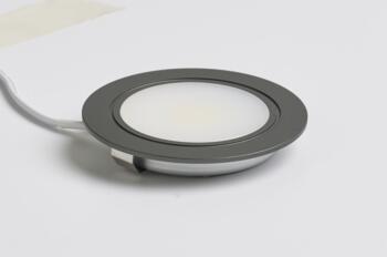 Cabinet LED COB Downlight Anthracite Grey - 3W 12V - Recessed Downlight - Warm White - Anthracite Grey