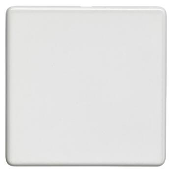 Screwless Concealed White Metal Blank Plates - 1 Gang Single Plate