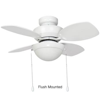 Fantasia Kompact Small White Ceiling Fan 28" - 115540 
