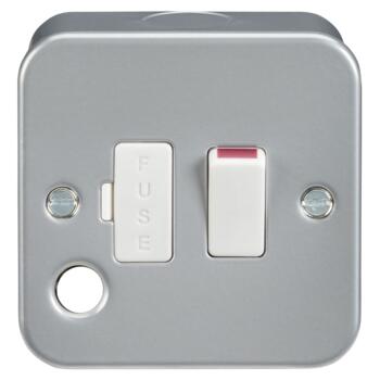 Metal Clad 13A Fused Spur Unit - Switched with Flex Outlet
