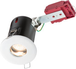 White IP65 GU10 IC Fire-Rated Shower Downlight  - VFRSHGICW