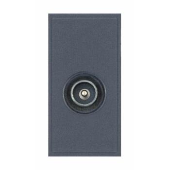 Coaxial Socket Eurodata Module Male Non-Isolated without Faraday Cage - Grey
