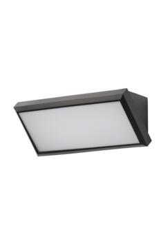 Black Small Wedge LED Coastal Outdoor Wall  White Light Diffuser - BLK