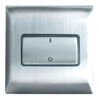 Screwless Fan Isolator Switch - Brushed S/Steel - Brushed Stainless Steel