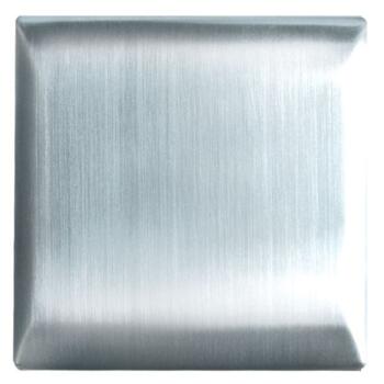 Screwless Single 1 Gang Blank Plate -Brushed Steel - Brushed Stainless Steel