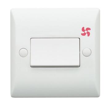 Silk Fan Isolator Switch - White - Slimline White