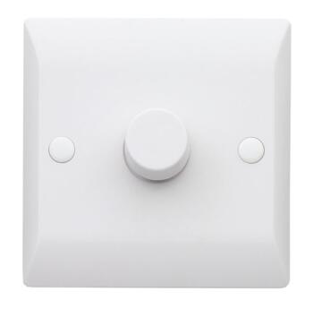 Silk 2 Way 40-250W Single Dimmer Switch - White - Slimline White