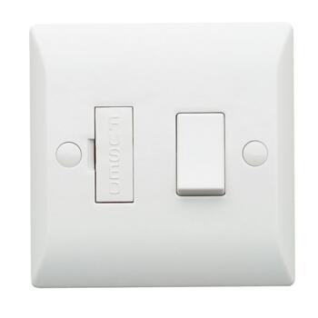 Silk 13A DP Switched Fused Spur - White - Slimline White