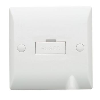 Silk 13A Unswitched Fused Spur - Flex Out - White - Slimline White