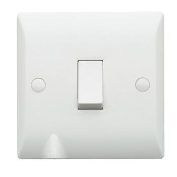 Silk 20A DP Switch - Flex Out - White - Slimline White