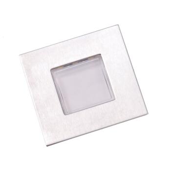 Luce Square Stainless Steel LED Plinth Light  - Single Head - Cool White