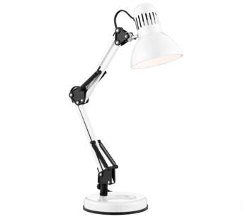  1 Light Adjustable Table/Desk Lamp Shiny White Finish - 2429WH