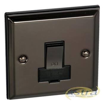 Cabarita 13A Switched Fused Spur - Black Nickel - With Black Interior