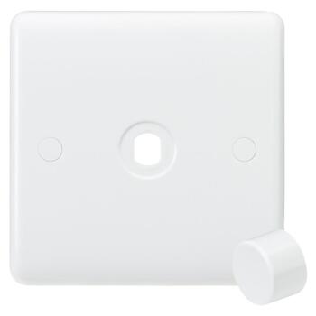 White LED / Standard Dimmer Switch - 1 Gang Empty Plate
