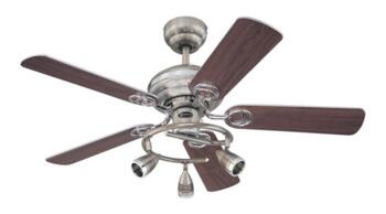 Westinghouse Ceiling Fan with Light - 72406-72408 - 42" Dark Pewter/Chrome