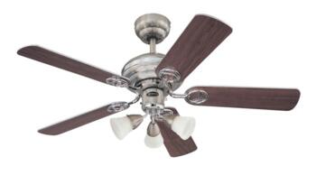 Westinghouse Ceiling Fan with Light - 72406-72413 - 42" Dark Pewter/Chrome