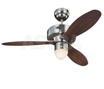 Westinghouse Airplane II Ceiling Fan with Light - 42" Brushed Nickel