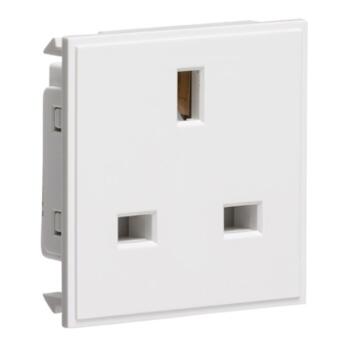 13Amp 1G Unswitched Socket Module - White