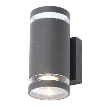 Anthracite Outdoor GU10 LED Up/Down Wall Light With Photocell - ZN-34042-ANTH