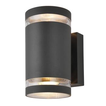 Anthracite 2 Lens Up & Down Outdoor Wall Light - 2 Light