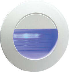 Matt White Round Recessed IP54 Blue LED Wall Light - NH020B