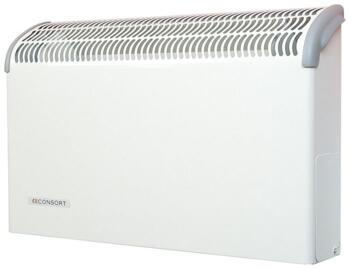 Consort CN LST Wall Mounted Fan Heater - White - 1kW with Thermostat