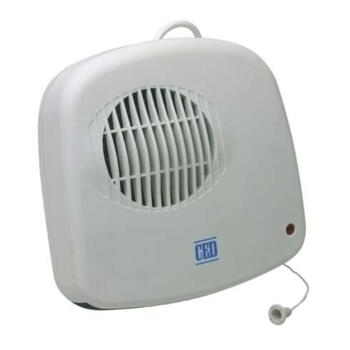 Bathroom Fan Heater - Wall Mounted 2.4KW - With Pullcord
