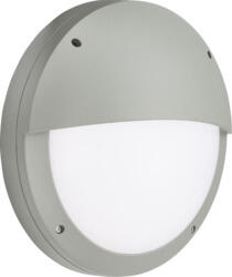 Grey LED CCT Round Outdoor Eyelid Bulkhead - Microwave Sensor