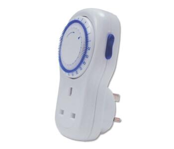 Plug in Timer Switch - 24 Hour Mechanical - White