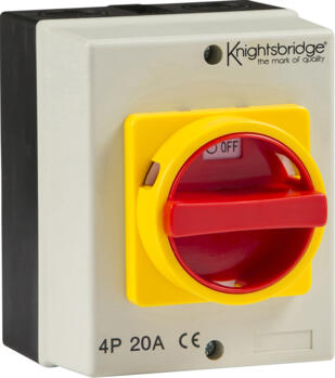 IP65 Rotary Isolator Switch Indoor or Outdoor Use - 20A